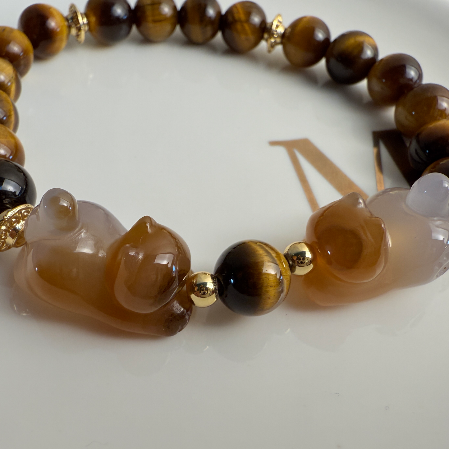 Playing Kitty: Tiger Eye bracelet