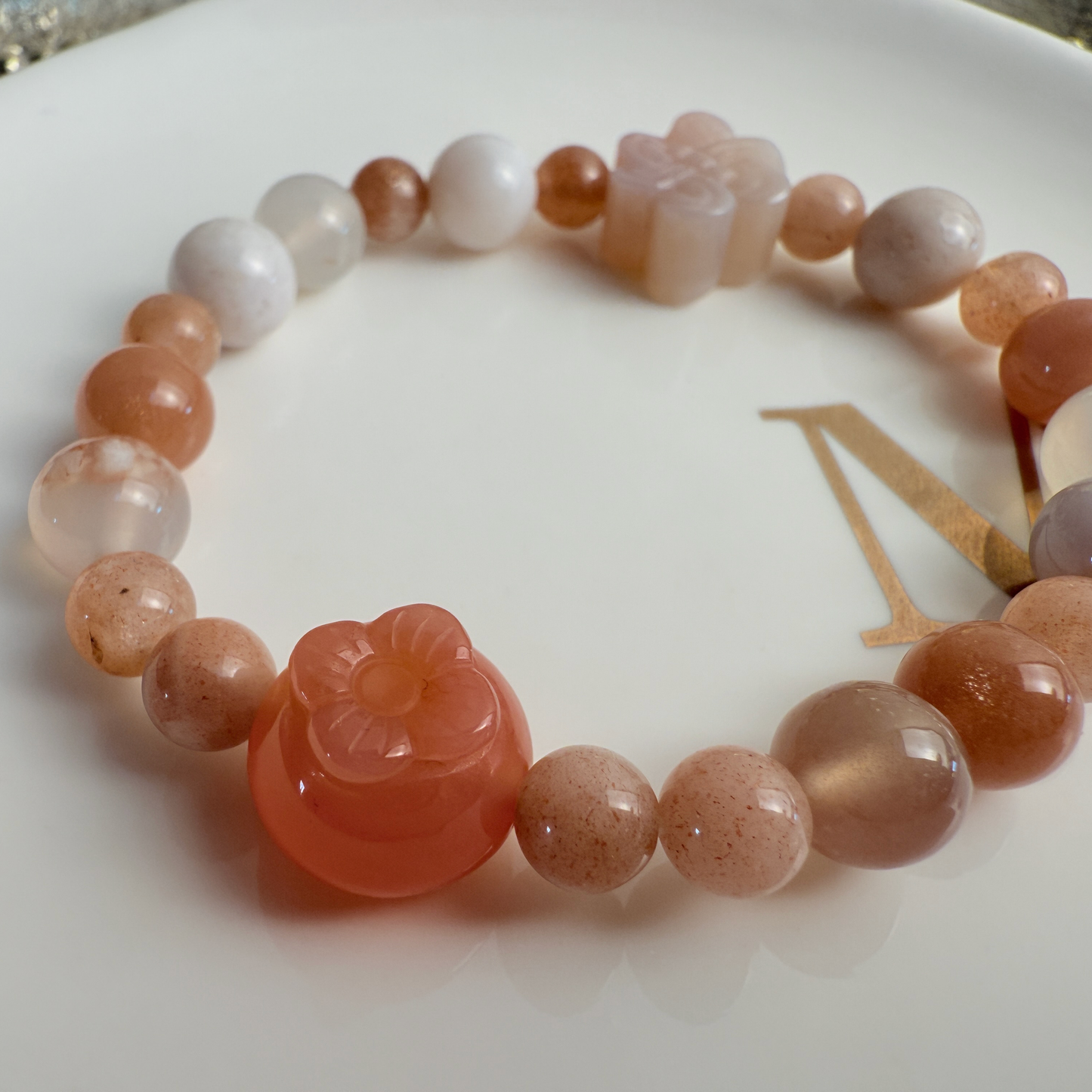 Chinese knot & persimmon bracelet