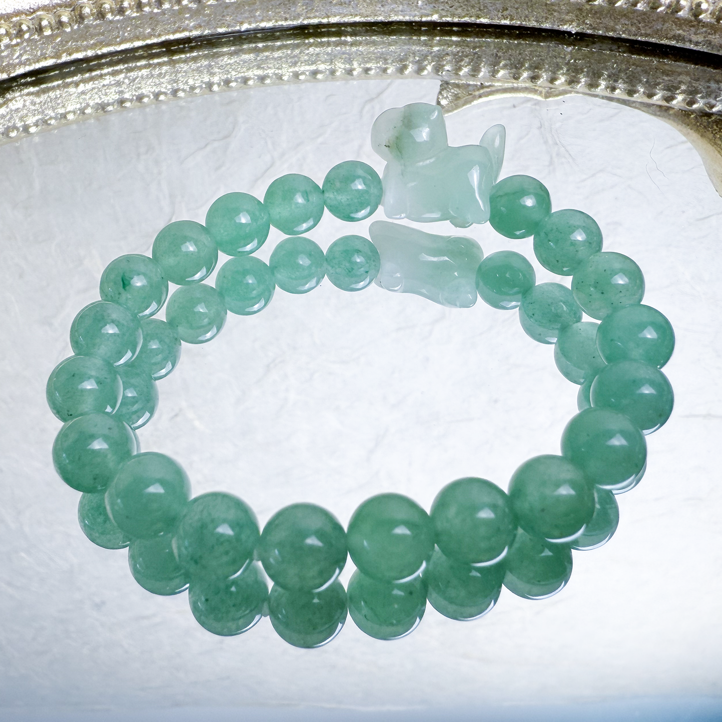 Walking Kitty + Dongling Jade Bracelet