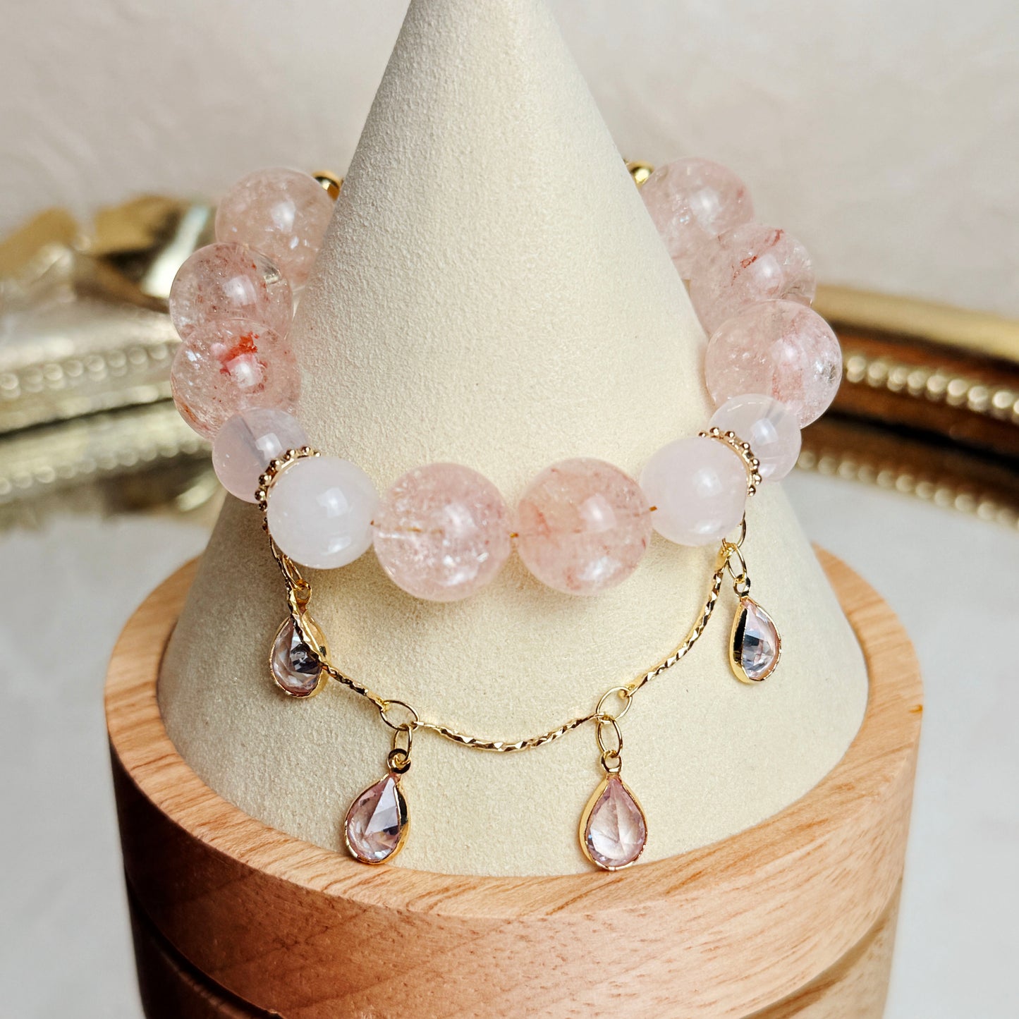 [KiraKira] Mermaid tears - Pink Colloidal Flower Quartz
