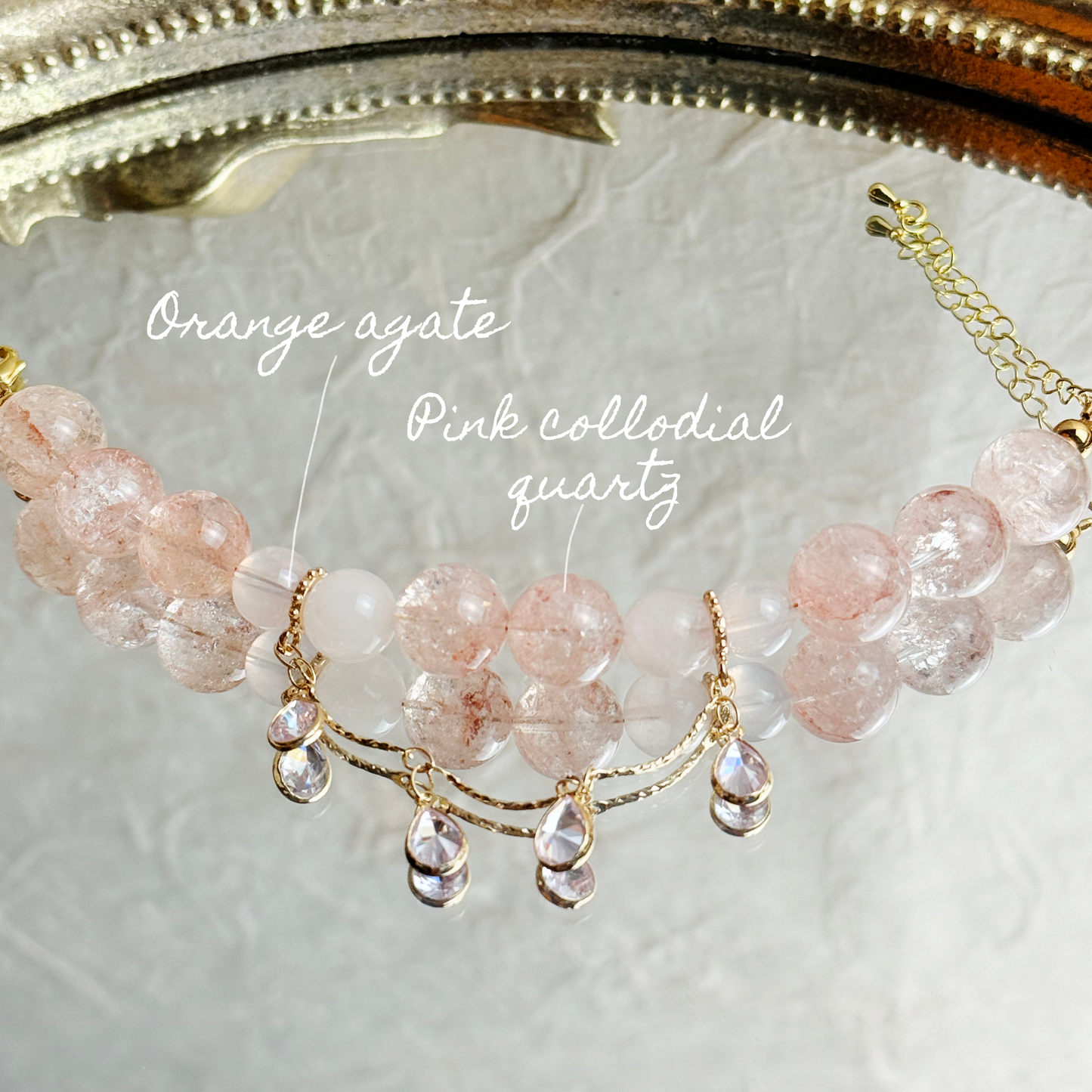 [KiraKira] Mermaid tears - Pink Colloidal Flower Quartz