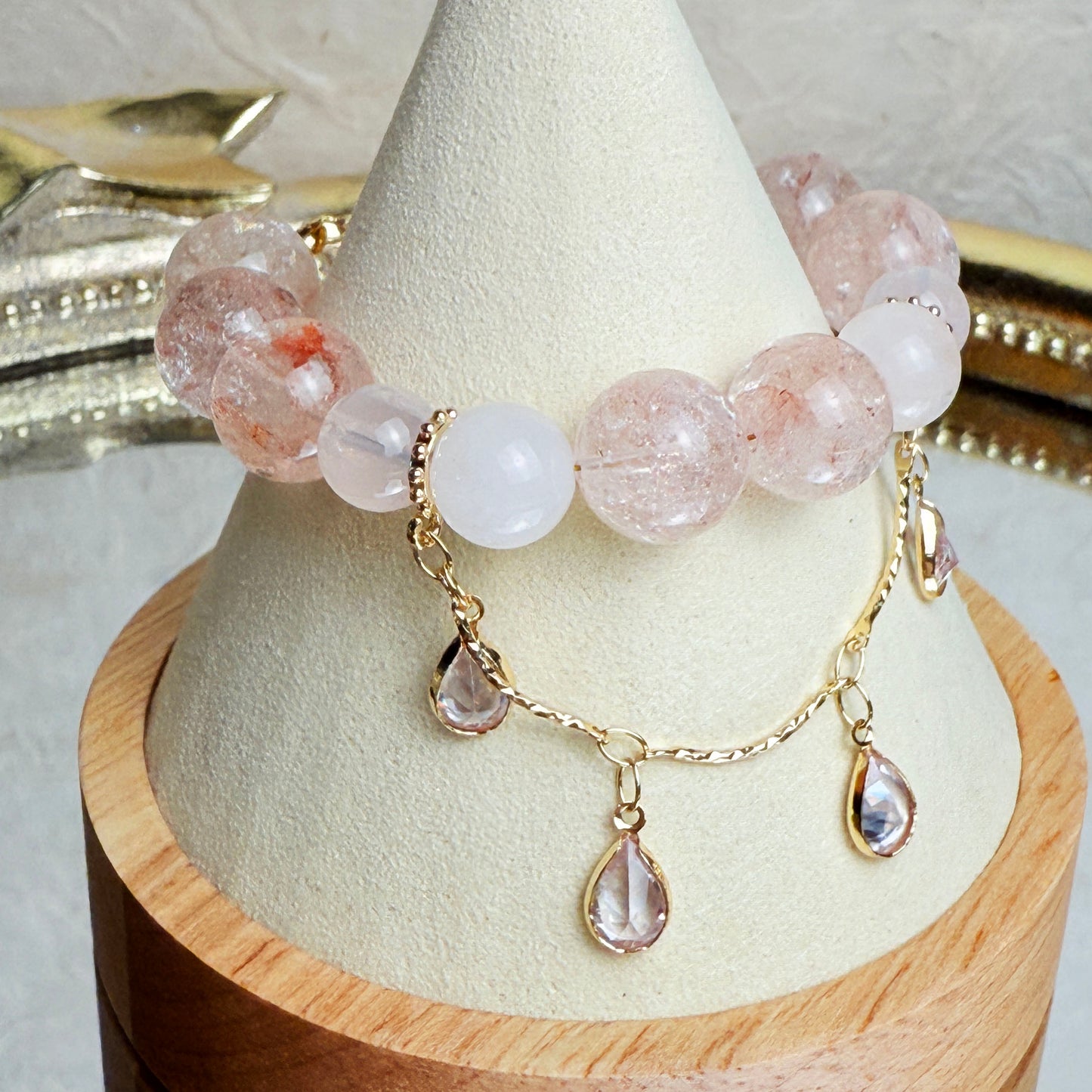 [KiraKira] Mermaid tears - Pink Colloidal Flower Quartz