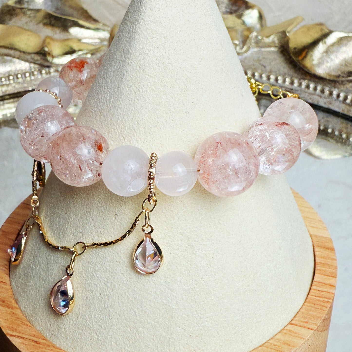 [KiraKira] Mermaid tears - Pink Colloidal Flower Quartz