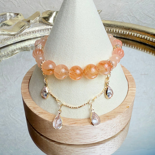 [KiraKira] Sunset hues - Orange colloidal quartz