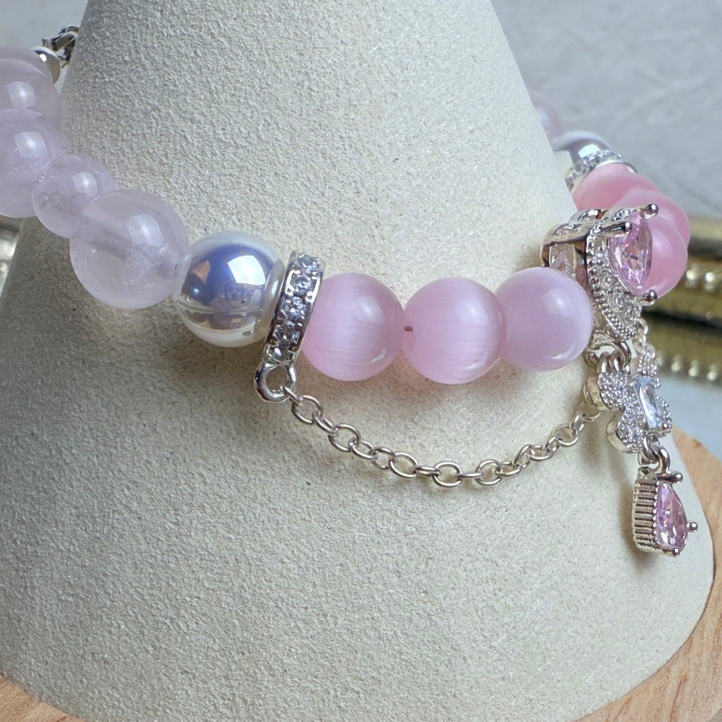 [KiraKira] Isabel - Pink cateye and pink quartz