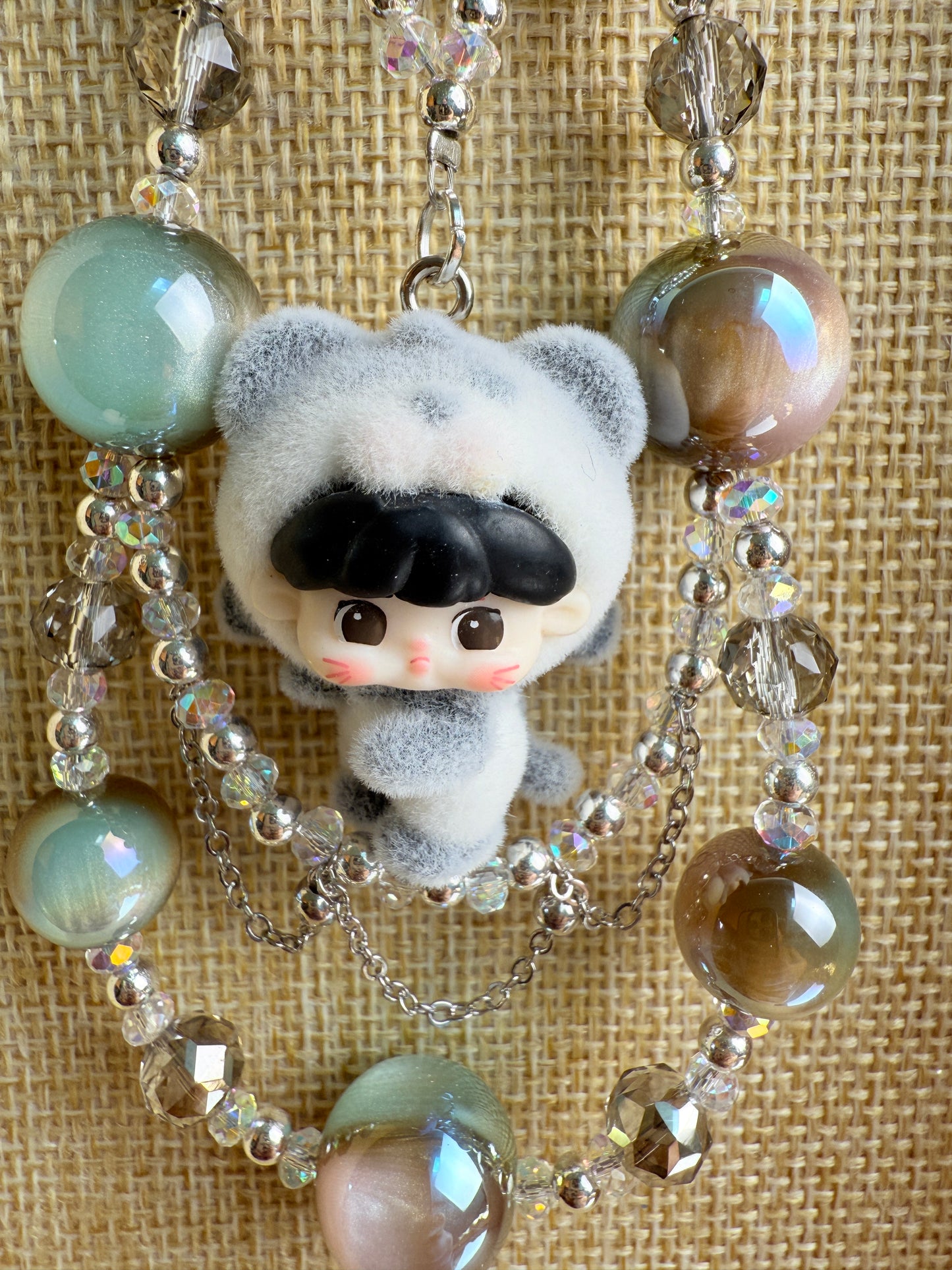 Tangtang Fuzzy Panda Phone Charm