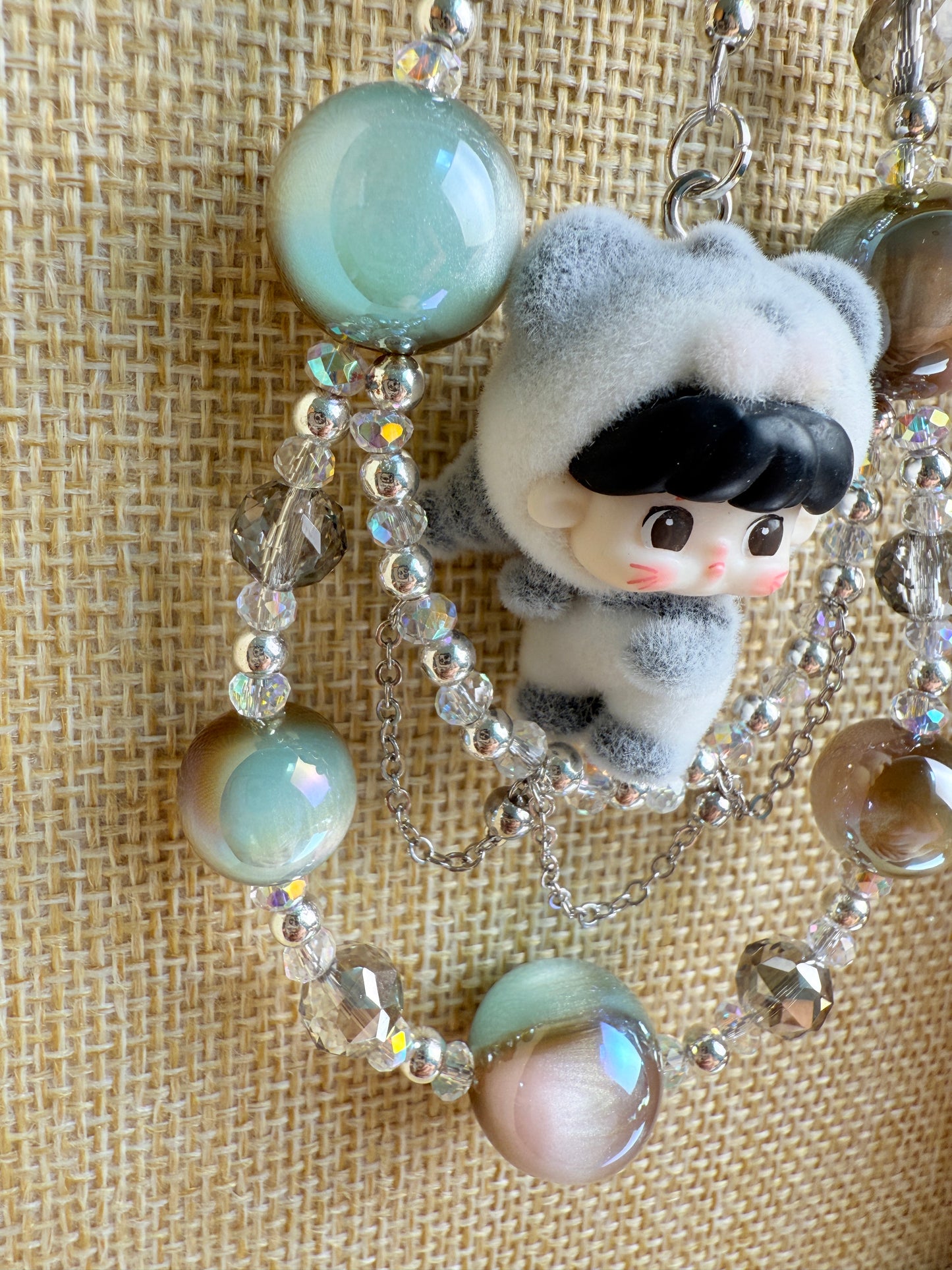 Tangtang Fuzzy Panda Phone Charm
