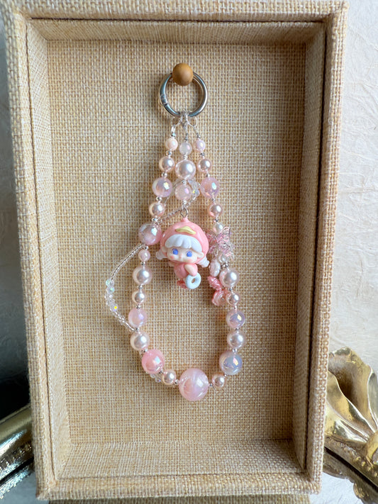 Tangtang pink ducky phone charm