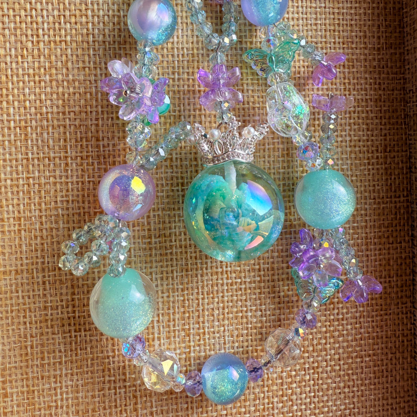 Glitter Bomb Phone Charm: Cloudy Teal