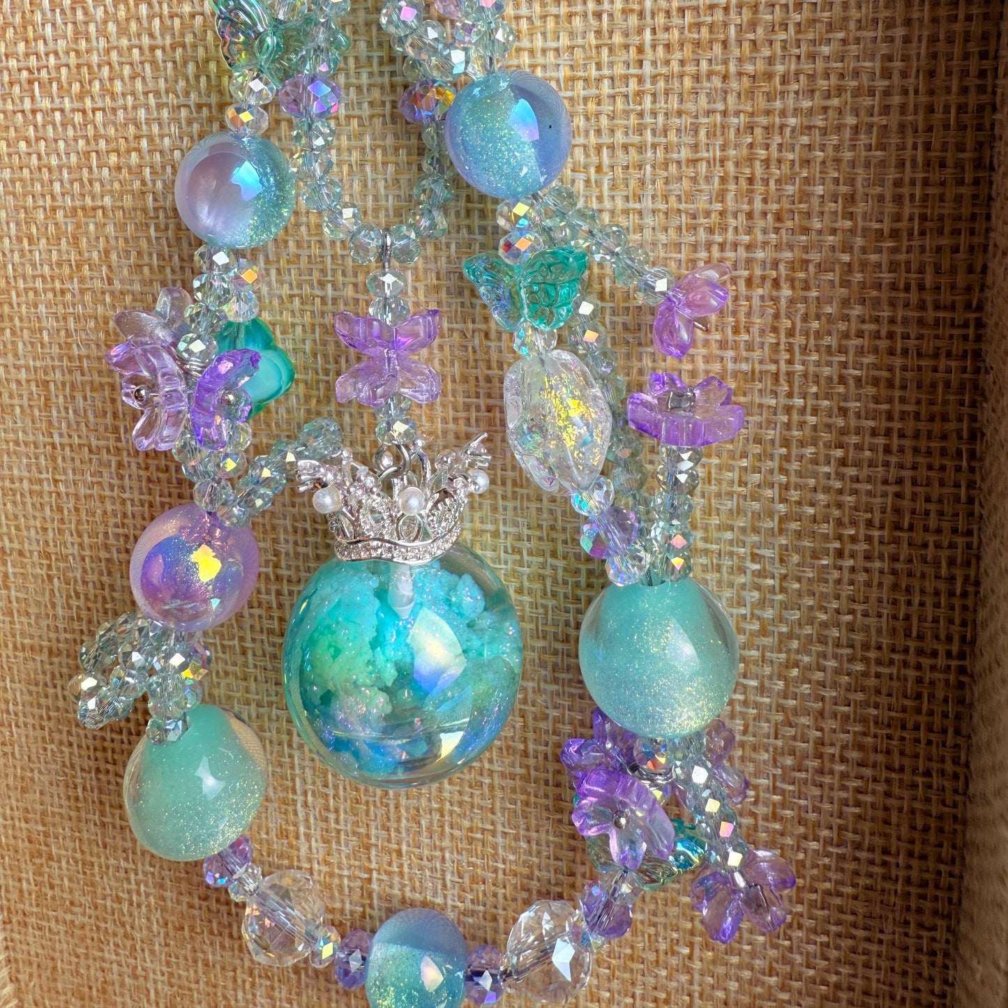 Glitter Bomb Phone Charm: Cloudy Teal